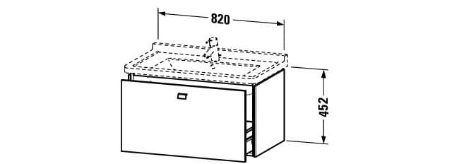 Bản vẽ Tủ chậu lavabo Duravit BR404201818