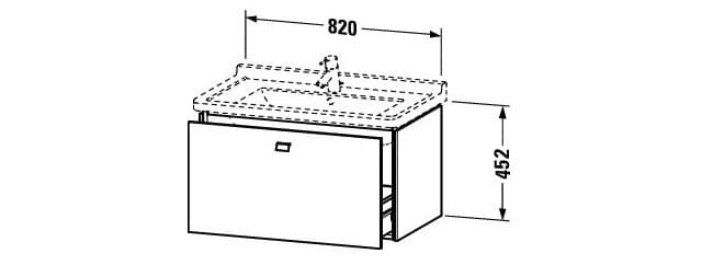 Bản vẽ Tủ chậu lavabo Duravit BR404202222