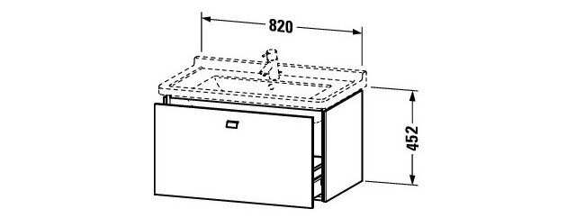 Bản vẽ Tủ chậu lavabo Duravit BR404204343