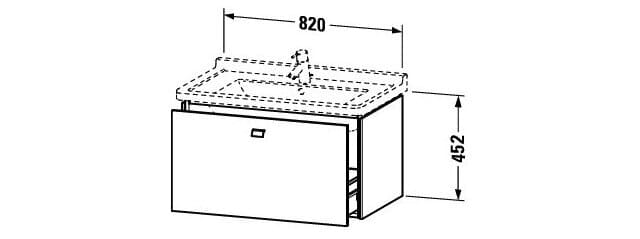 Bản vẽ Tủ chậu lavabo Duravit BR404204949