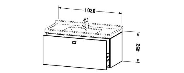 Bản vẽ Tủ chậu lavabo Duravit BR404300707
