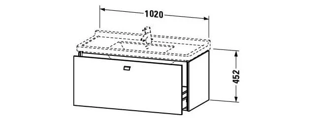 Bản vẽ Tủ chậu lavabo Duravit BR404301016