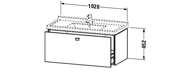 Bản vẽ Tủ chậu lavabo Duravit BR404301021