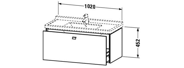 Bản vẽ Tủ chậu lavabo Duravit BR404301022