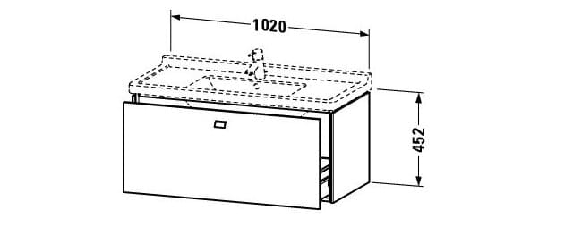 Tủ chậu lavabo Duravit BR404301035