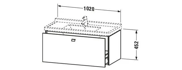 Bản vẽ Tủ chậu lavabo Duravit BR404301043