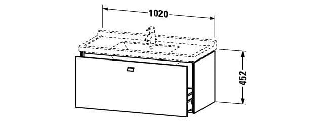 Bản vẽ Tủ chậu lavabo Duravit BR404301053