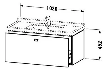 Bản vẽ Bản vẽ Tủ chậu lavabo Duravit BR404301091