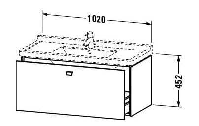 Bản vẽ Tủ chậu lavabo Duravit BR404302222