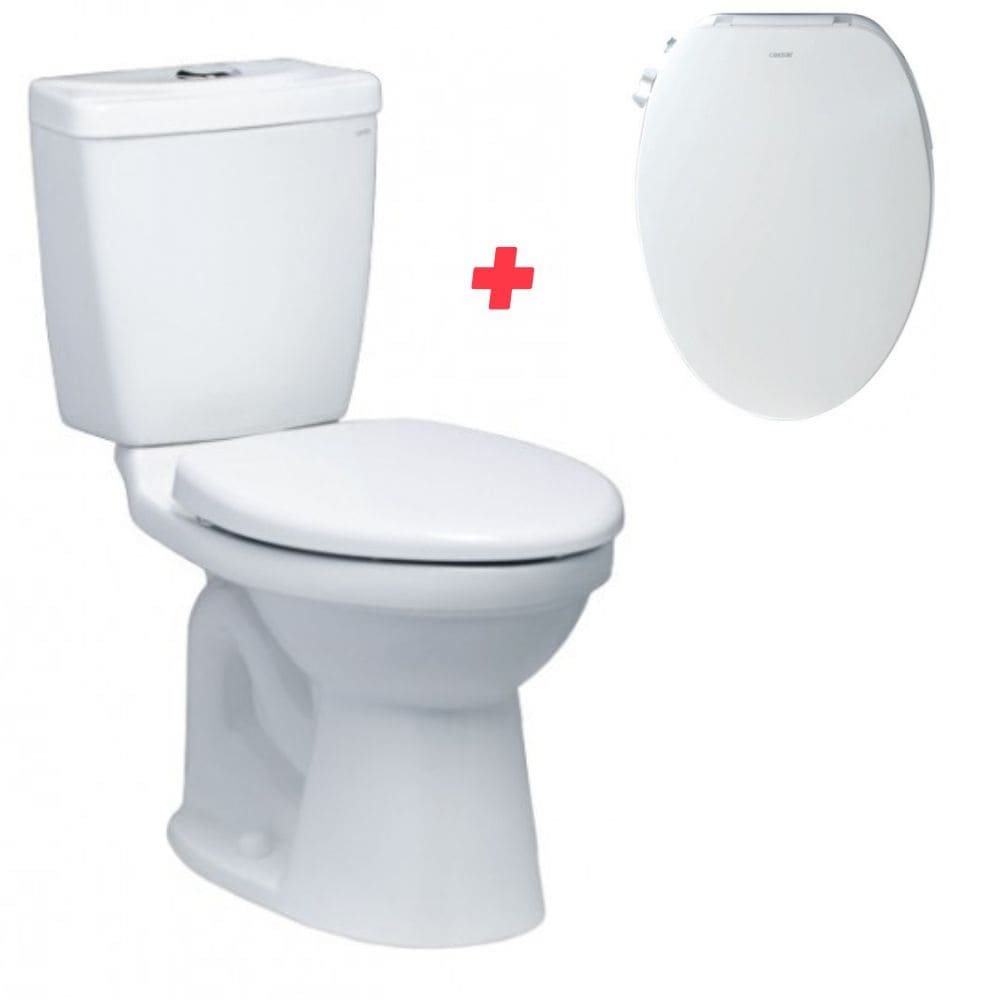 Bồn cầu 2 khối nắp rửa cơ Caesar CD1325/TAF060