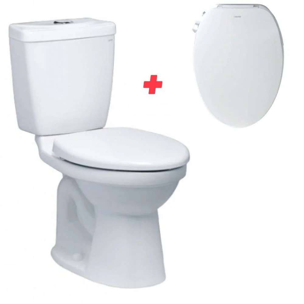Bồn cầu 2 khối nắp rửa cơ Caesar CD1325/TAF060