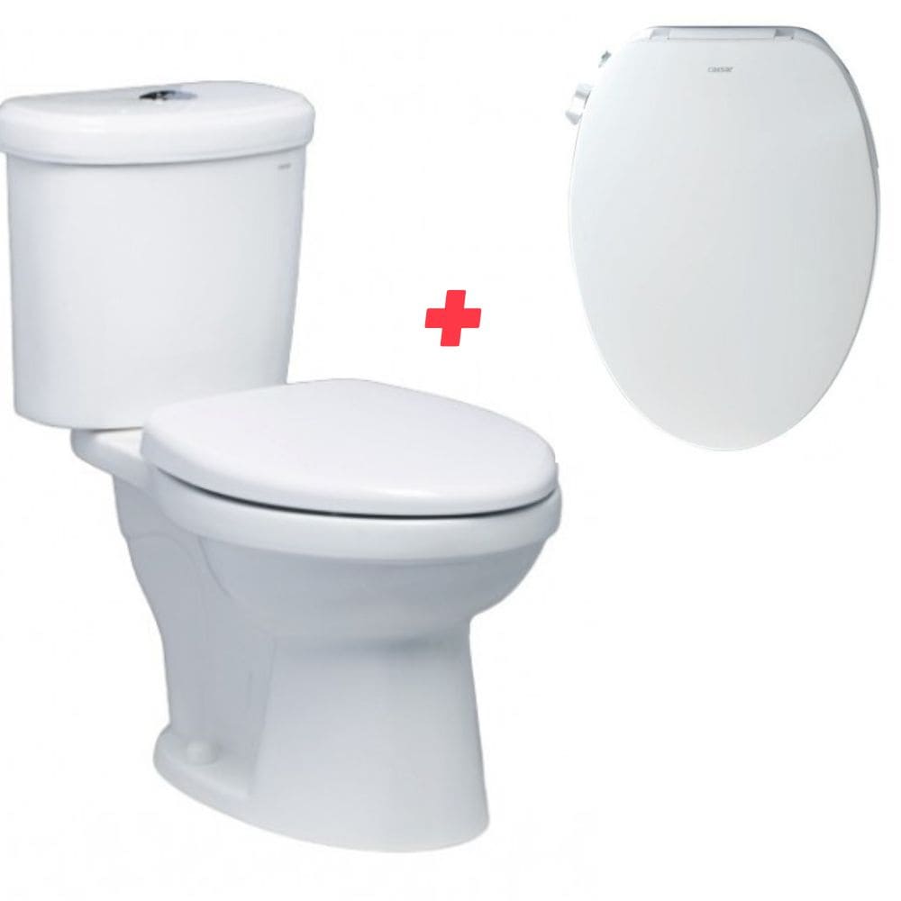 Bồn cầu 2 khối nắp rửa cơ Caesar CD1338/TAF060
