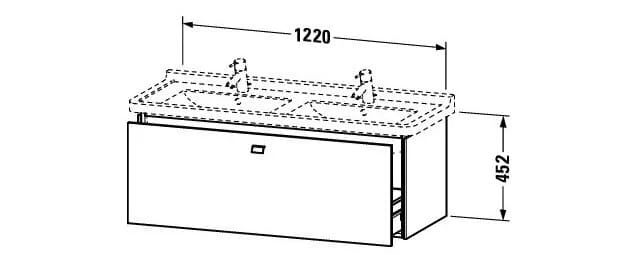 Bản vẽ Tủ chậu lavabo Duravit BR404401018