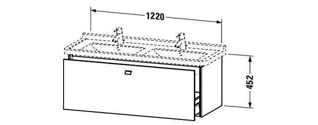 Bản vẽ Tủ chậu lavabo Duravit BR404401030