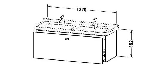 Bản vẽ Tủ chậu lavabo Duravit BR404401043
