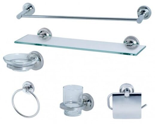 Bộ phụ kiện phòng tắm 6 món inox Caesar Q7700-A6