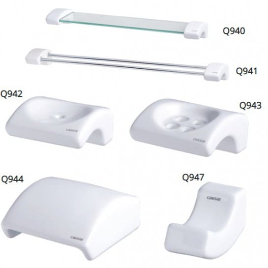 Bộ phụ kiện phòng tắm 6 món sứ  Caesar Q94036