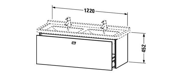 Bản vẽ Tủ chậu lavabo Duravit BR404401075