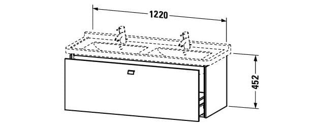 Bản vẽ Tủ chậu lavabo Duravit BR404401079
