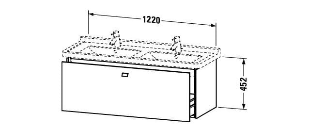 Bản vẽ Tủ chậu lavabo Duravit BR404401091