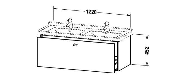 Bản vẽ Tủ chậu lavabo Duravit BR404401818