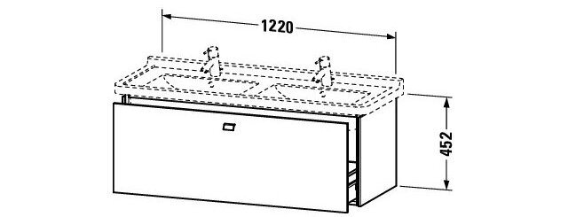 Bản vẽ Tủ chậu lavabo Duravit BR404404343