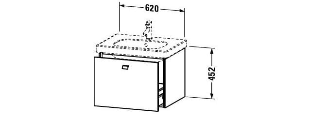 Tủ chậu lavabo Duravit BR404500707