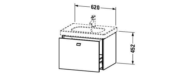 Bản vẽ Tủ chậu lavabo Duravit BR404501016