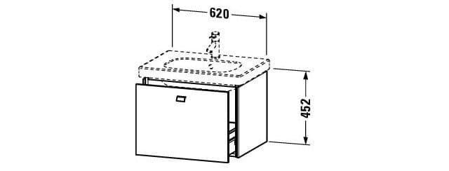 Bản vẽ Tủ chậu lavabo Duravit BR404501021