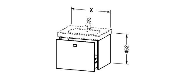 Bàn vẽ Tủ chậu lavabo Duravit BR404501030