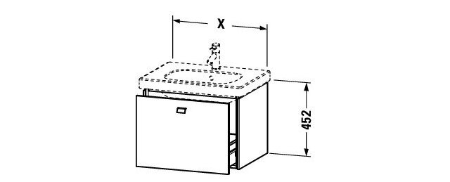 Bản vẽ Tủ chậu lavabo Duravit BR404501035