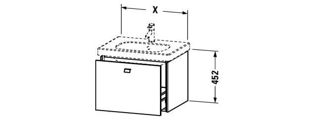 Bản vẽ Tủ chậu lavabo Duravit BR404501043