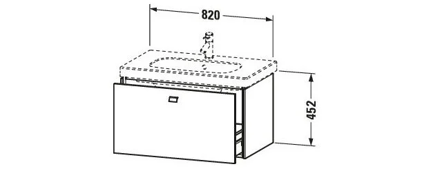 Bản vẽ Tủ chậu lavabo Duravit BR404601016