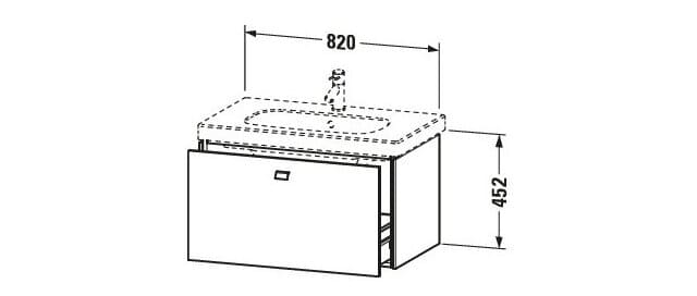 Bản vẽ Tủ chậu lavabo Duravit BR404601018