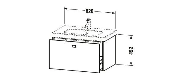 Bản vẽ Tủ chậu lavabo Duravit BR404601018