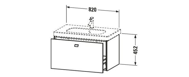 Bản vẽ Tủ chậu lavabo Duravit BR404601022