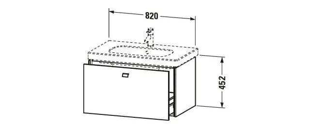 Bản vẽ Tủ chậu lavabo Duravit BR404601022