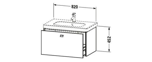 Bản vẽ Tủ chậu lavabo Duravit BR404601030