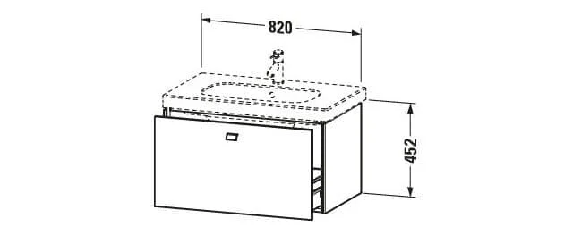 Bản vẽ Tủ chậu lavabo Duravit BR404601043