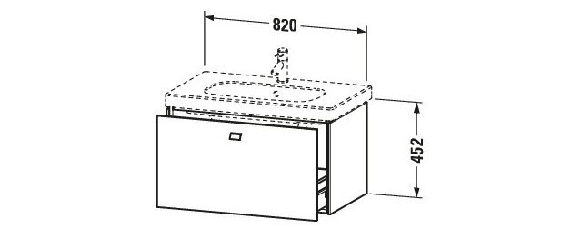 Bản vẽ Tủ chậu lavabo Duravit BR404601049