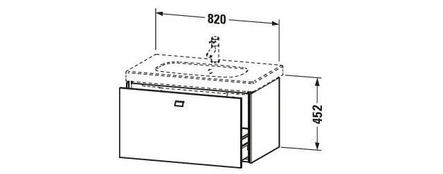 Bản vẽ Tủ chậu lavabo Duravit BR404601049