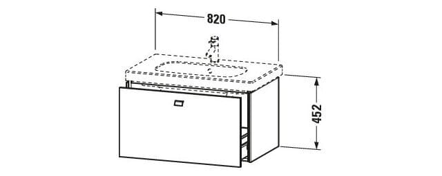Bản vẽ Tủ chậu lavabo Duravit BR404601053