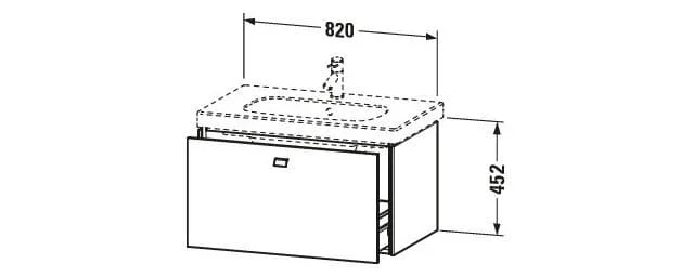 Bản vẽ Tủ chậu lavabo Duravit BR404601053