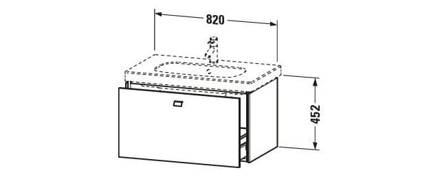 Bản vẽ Tủ chậu lavabo Duravit BR404601075