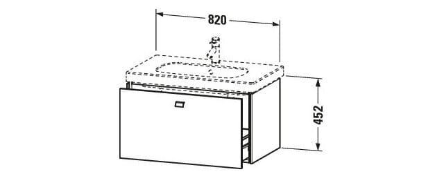 Bản vẽ Tủ chậu lavabo Duravit BR404601079