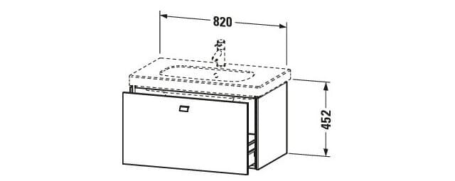 Bản vẽ Tủ chậu lavabo Duravit BR404601091