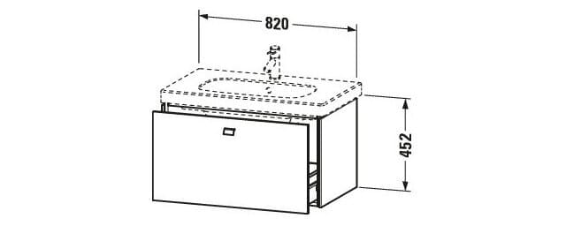 Bản vẽ Tủ chậu lavabo Duravit BR404602222