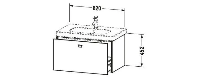 Bản vẽ Tủ chậu lavabo Duravit BR404602222