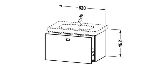 Bản vẽ Tủ chậu lavabo Duravit BR404604343
