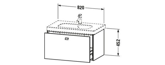 Bản vẽ Tủ chậu lavabo Duravit BR404604949